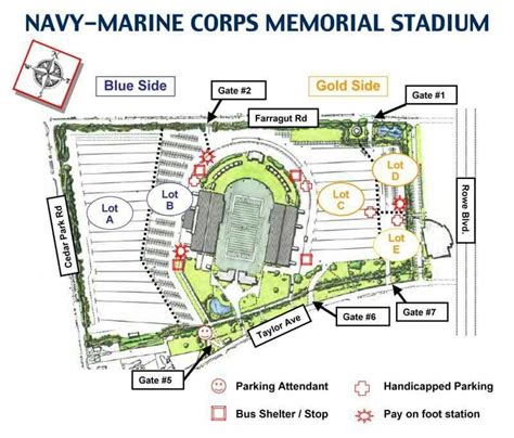 navy parking blue side|naval academy stadium parking.